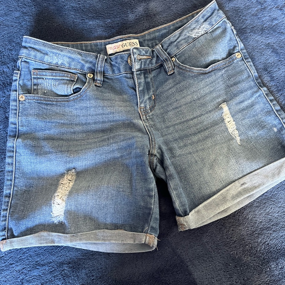 Guess Women's Distressed Denim Shorts